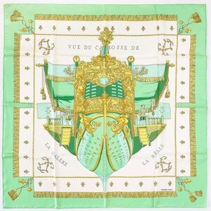 NWT Hermes Scarf "Vue du Carrosse de la Galère -La Réale" 1